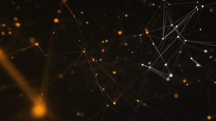 node. Abstract digital network concept with glowing nodes and connections, representing futuristic technology. product launch decks.