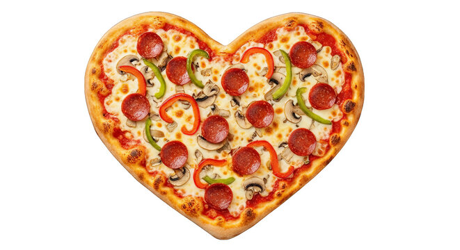 Heartshaped Pepperoni Pizza