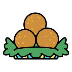 traditional stack of brazilian fried bolinho