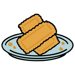 brazilian fried pastels on plate