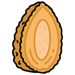 traditional brazilian coxinha cut in half