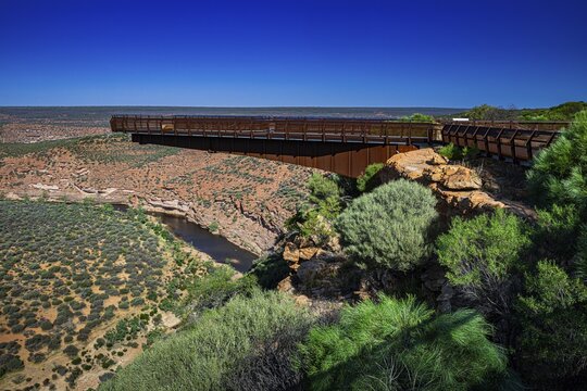 Murchison River from Skywalk Kaju Yatka Lookout, Kalbarri National Park, Western Australia, Australia