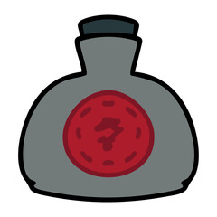 traditional clay bottle of japanese sake