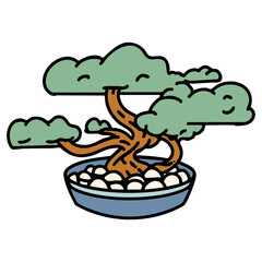 A traditional japanese bonsai tree