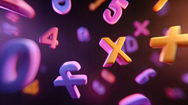 a vibrant collection of multicolored alphanumeric characters scattered across a dark background, creating an impression of playful chaos