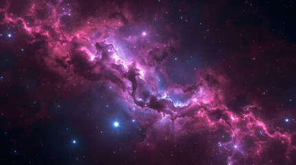 Nebula of Cosmic Majesty: A mesmerizing tapestry of vibrant colors and celestial bodies in the depths of space, a portal to the unknown. 