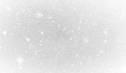 Winter snowflake background PNG with matte falling particles wide angle view for festive digital projects and designs