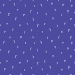 Cute seamless deep violet pattern with hand drawn tiny hearts for valentine romantic packaging, fabric print, wallpaper and cards
