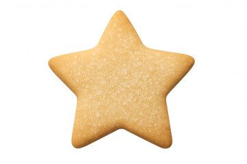 Star sugar cookie with golden brown baked surface, delicious sweet snack and dessert treat