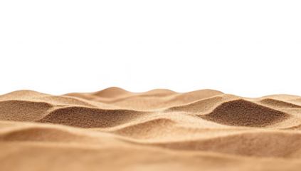 A close-up view of soft. undulating sand dunes under bright light. the natural textures and patterns. ideal for backgrounds in travel. nature. or relaxation themes