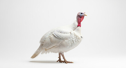 white chicken on a white background