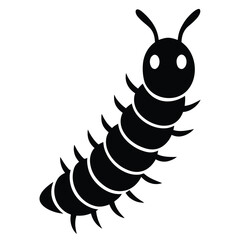 caterpillar vector icon on white background
