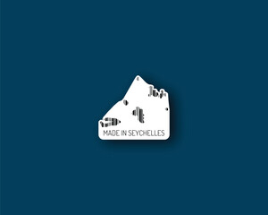Elegant “Made in Seychelles” barcode silhouette — ideal for luxury packaging, island products and travel merchandise. High-quality vector, ready for print and web.