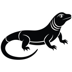 monitor lizard vector icon on white background