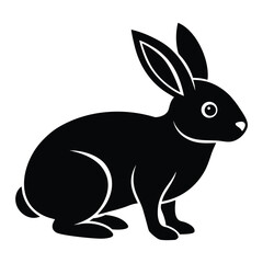 rabbit vector icon on white background