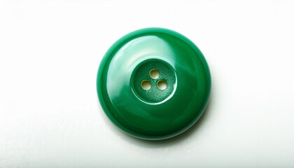 One Isolated Green Button