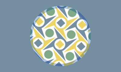 Abstract shapes geometric motif basic linear pattern continuous background. Template geometrical style fabric design. Colorful shuriken repeat seamless pattern design. seamless pattern. Copy space.