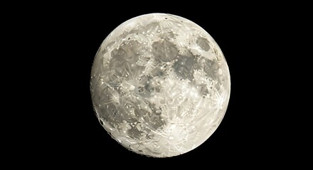 Obraz premium Close up of the Full Moon with Detailed Craters and Textured Surface