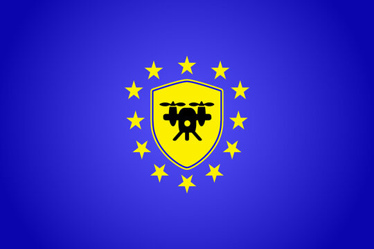 European Union "Drone Wall" concept with counter-UAS technology for border protection and airspace security against unauthorized UAVs and hostile incursions.