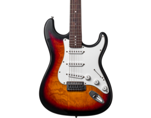 electric guitar isolated on white