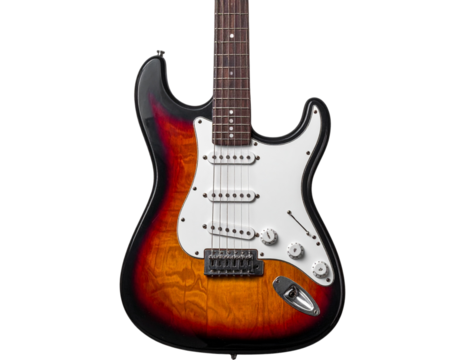 electric guitar isolated on white