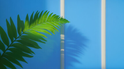 Light and Shadow, Silhouette of plants against frosted glass, creating a tranquil and artistic visual effect. Ideal for nature-themed designs.