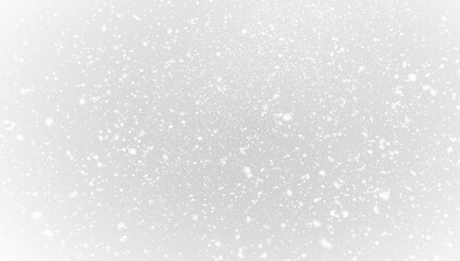 Heavy falling snow PNG overlay on black backdrop