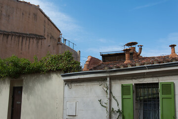 Rustic Rooftops and Facades with Vegetation in Marseille, France