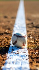 Baseball on a base path