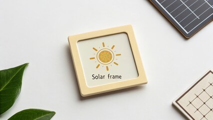 Obraz premium Solar Frame Product Displaying a Central Sun Icon