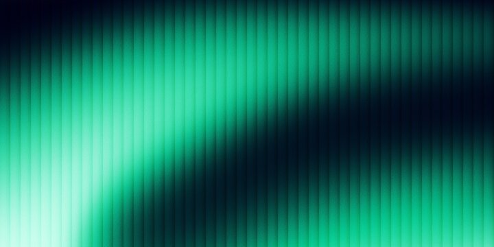 Abstract background of wave green gradient fractal glass with noise and grainy texture
