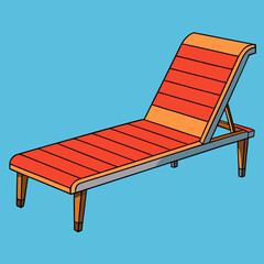 deck chair isolated on white background