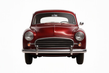 Isolated classic car with vintage design.