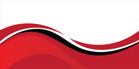 Vector red line background curve element with white space for text and message design, overlapping layers, vector