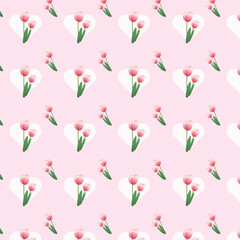 pattern seamless flower tulip love