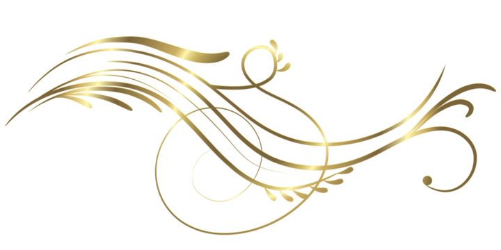 Golden decorative design elements