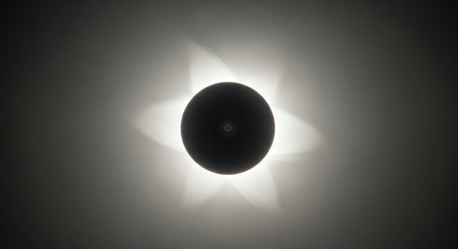 Total solar eclipse showing the suns corona and chromosphere during totality