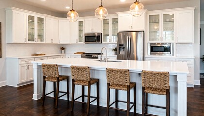 Modern open kitchen and living area with natural light and minimalist design
