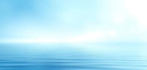 Soft, ethereal light blue gradient background resembling a tranquil sky or calm water, subtle, dreamy