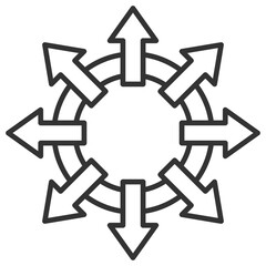 Expansion Outline Icon