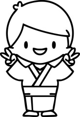 japanese man celebrating in traditional clothing