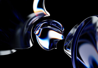 Minimalist background design, abstract colorful shape, 3d render