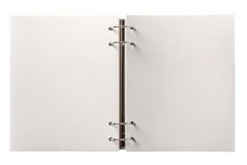 PNG Open blank ring binder pages, transparent background