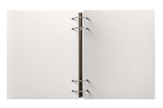 PNG Open blank ring binder pages, transparent background