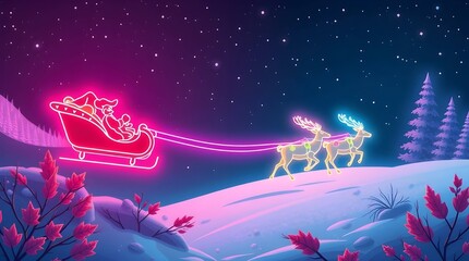 santa claus and reindeer