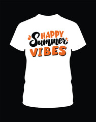 Happy Summer Vibes Graphic T Shirt Design for Casual Fashion