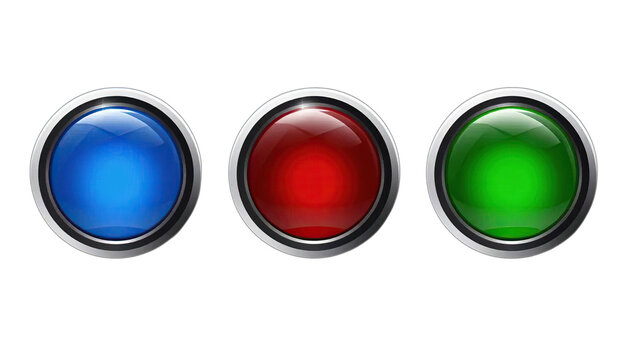 Glossy, colorful set of web button icons and vectors for internet design 