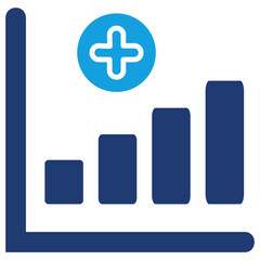 Obraz premium Augmentation Flat Blue Icon