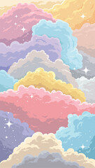 Cloud colorful sky background fantasy