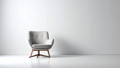 white chair in the dark room